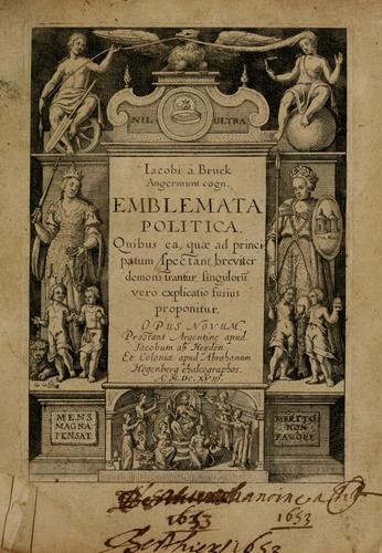 Iacobi â Bruck Angermunt cogn. Emblemata Politica