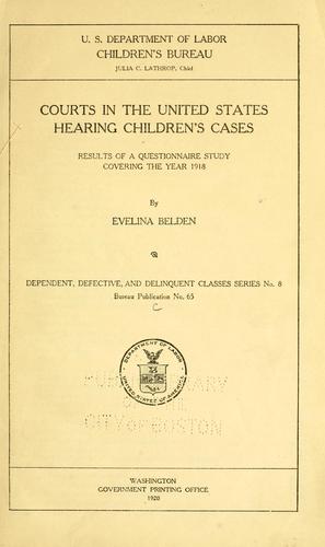 Courts in the United States hearing children's cases