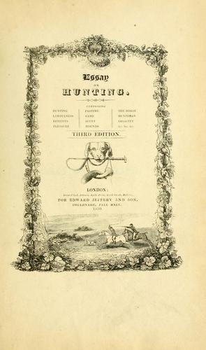 Essay on hunting ...
