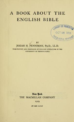 A book about the English Bible.