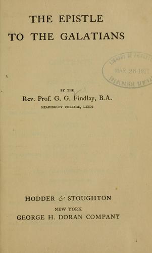 The Epistle to the Galatians.