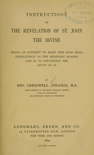 Instructions on the Revelation of St. John the Divine
