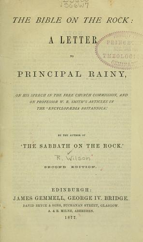 The Bible on the rock