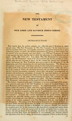 The New Testament of Our Lord and Saviour Jesus Christ