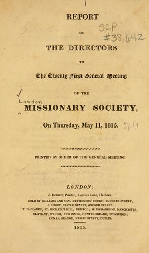 Report of the directors