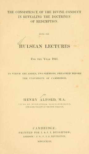 The consistency of the Divine conduct in revealing of the doctrines of redemption