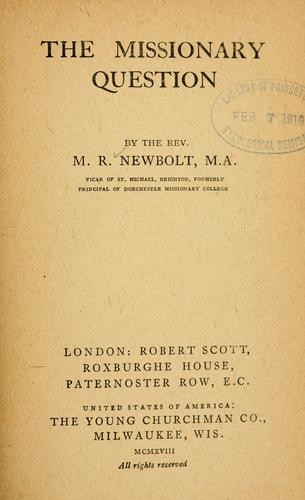 The missionary question