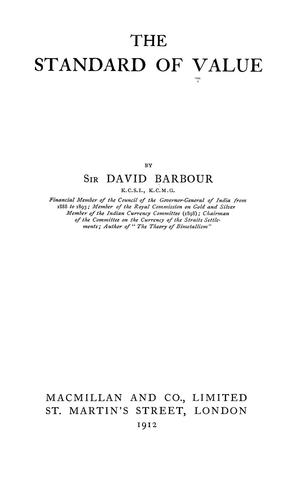 The standard of value