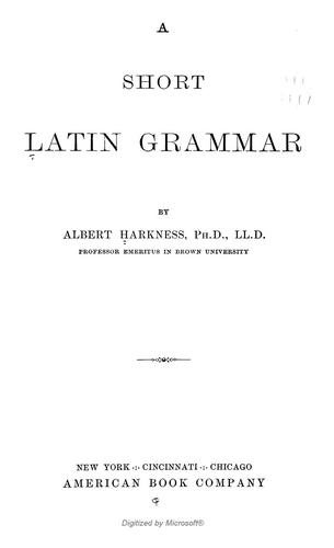 A short Latin grammar