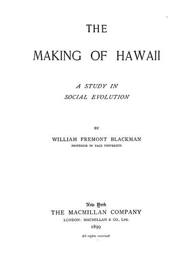 The making of Hawaii