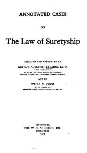 Annotated cases on the law of suretyship