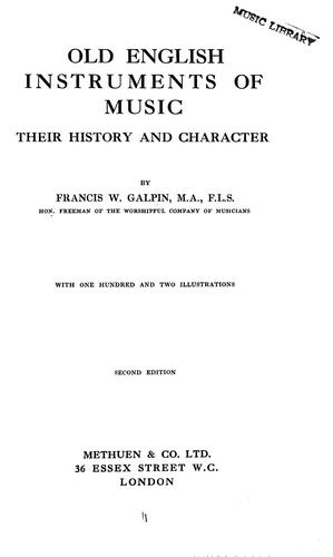 Old English instruments of music