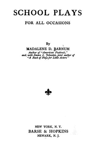 School plays for all occasions