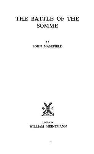 The Battle of the Somme.
