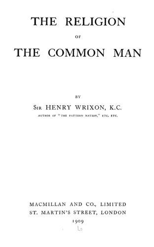 The religion of the common man