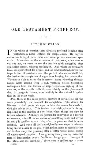 The Old Testament prophecy of the consummation of God's kingdom