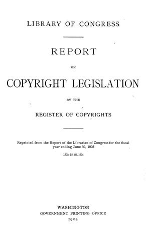 Report on copyright legislation