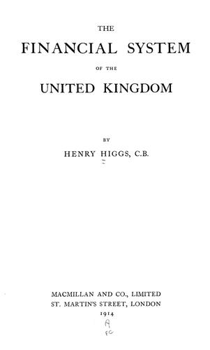 The financial system of the United Kingdom