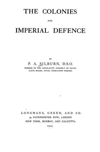 The colonies and imperial defence