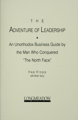 The adventure of leadership