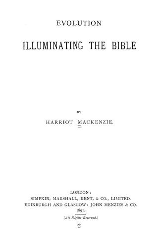 Evolution illuminating the Bible