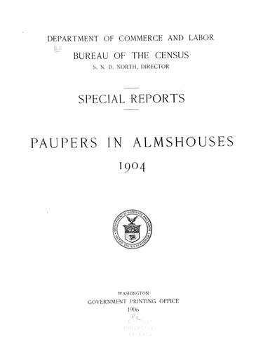 Paupers in almshouses 1904.