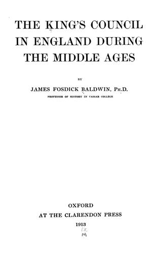 The king's council in England during the middle ages