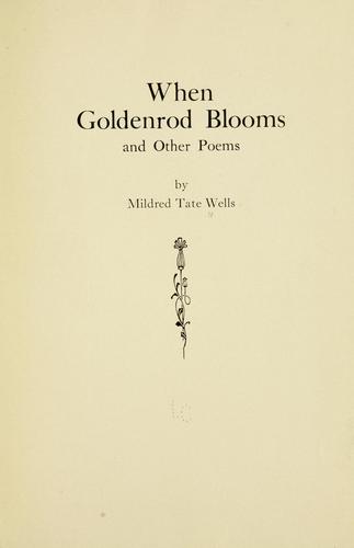 When goldenrod blooms, and other poems