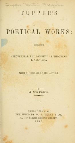 Tupper's poetical works