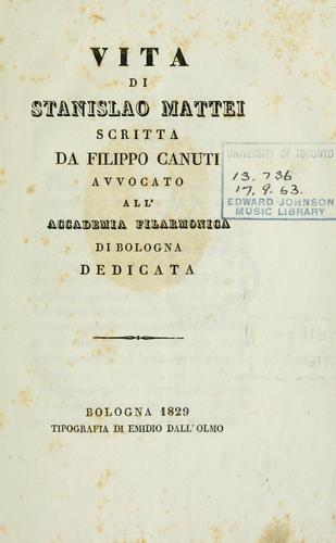 Vita di Stanislao Mattei
