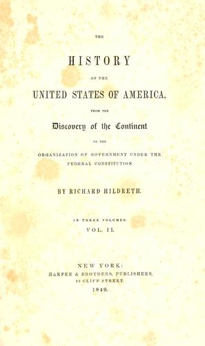 The history of the United States of America