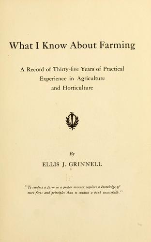 What I know about farming