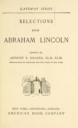 ...Selections from Abraham Lincoln