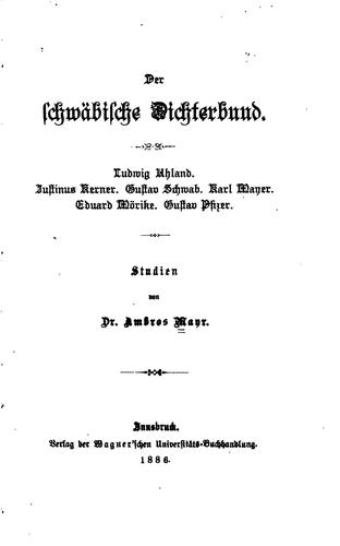 Der schwäbische Dichterbund.
