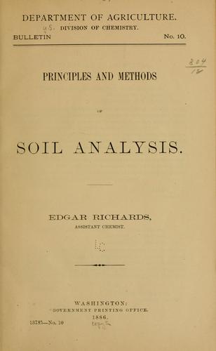 Principles and methods of soil analysis.