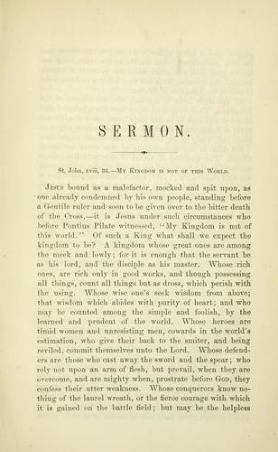 Christ's kingdom not of this world