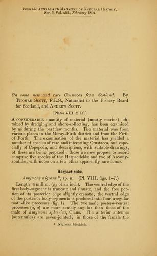 On some new and rare Crustacea from Scotland.