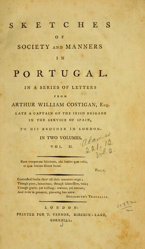 Sketches of society and manners in Portugal