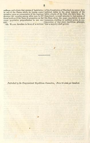 Address of Montgomery Blair before the Maryland state Republican convention, at Baltimore, April 26, 1860