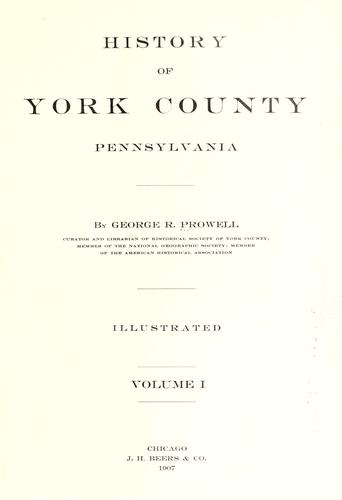 History of York County, Pennsylvania