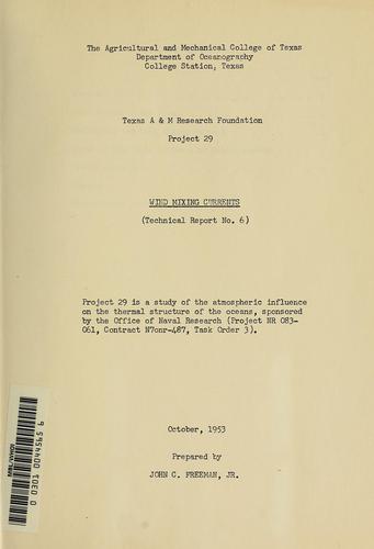 Wind mixing currents