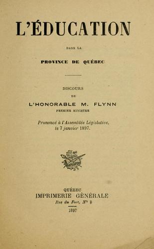 L' éducation dans la province de Québec
