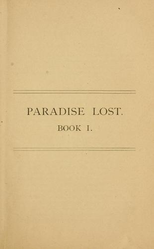 Paradise lost; books I and II.
