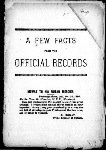 A Few facts from the official records
