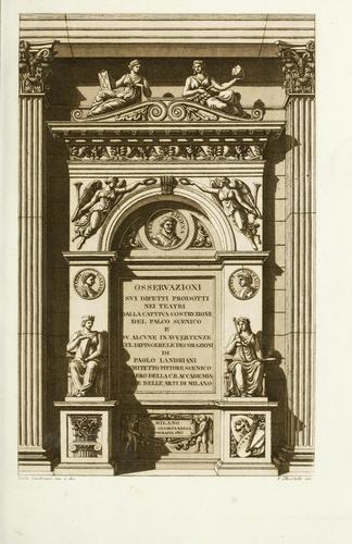 Osservazioni sui difetti prodotti nei teatri, dalla cattiva construzione, del palco scenico, e su alcune inavvertenze nel dipingere le decorazioni