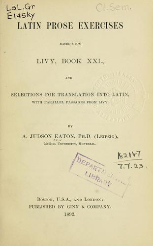 Latin prose exercises