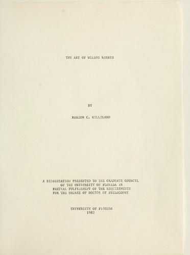 The art of Wilson Harris