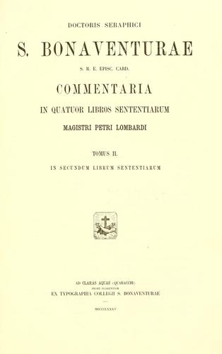 Doctoris seraphici S. Bonaventurae opera omnia