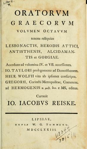 Oratorum graecorum.