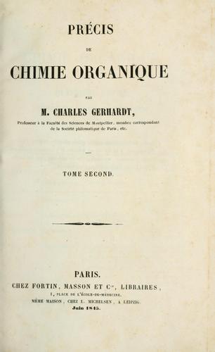 Précis de chimie organique